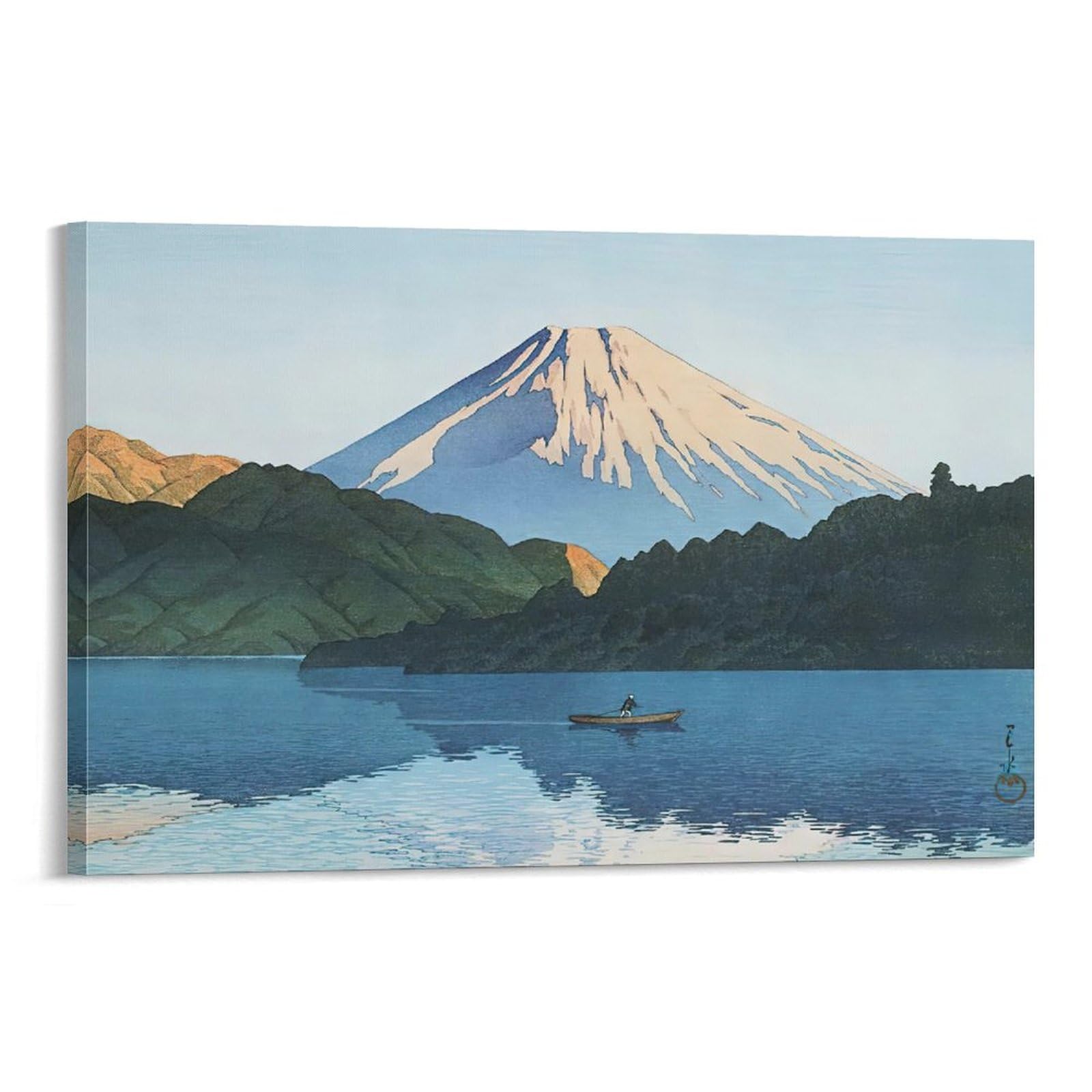 Amazon.co.jp: 東山魁夷「芦ノ湖」風景画有名画家、版画家、作家アール